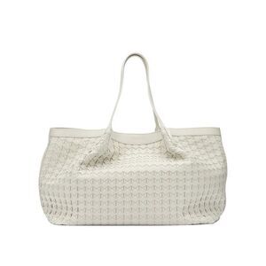 SERAPIAN Woven Leather Shoulder Bag Women WHITE Shoulder Bags